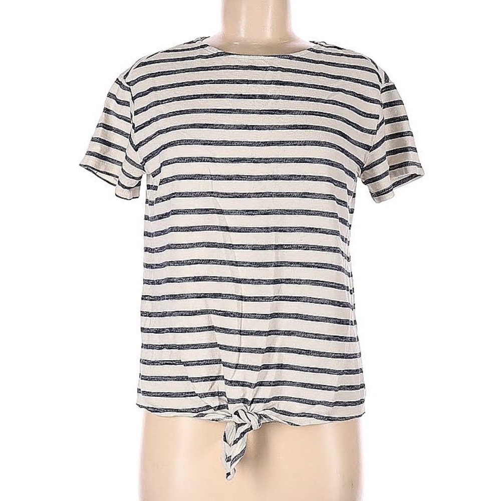 Old Navy striped tie front top